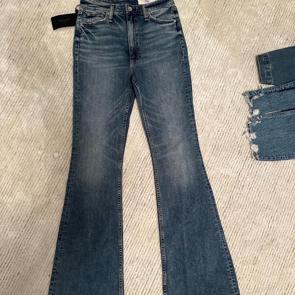 Bow Legged Dark Wash Jeans